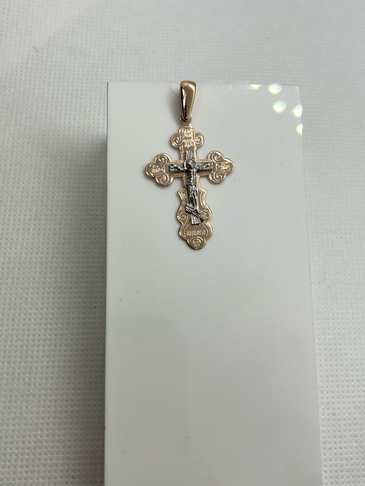 ПОДВЕСКА КРЕСТ без камня (Au 585)