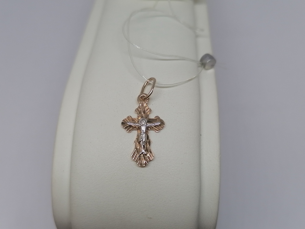 18-0019 ПОДВЕСКА КРЕСТ без камня (Au 585) 18-0019 ПОДВЕСКА КРЕСТ без камня (Au 585)