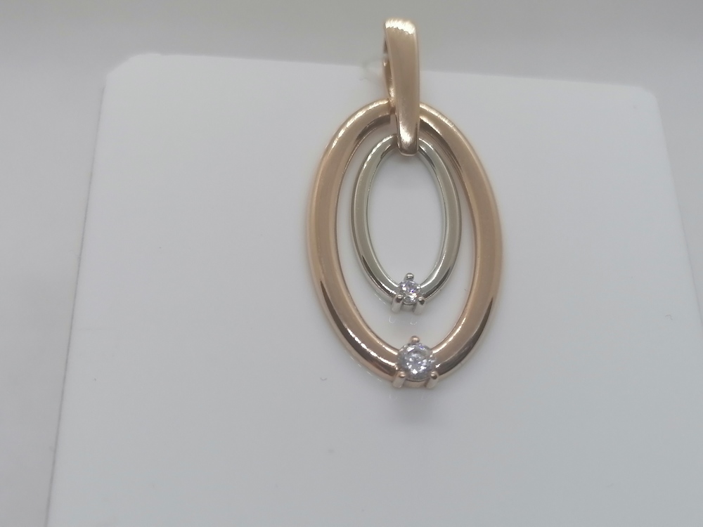 ПОДКМИ585 ПОДВЕСКА С КАМНЯМИ (Au 585)