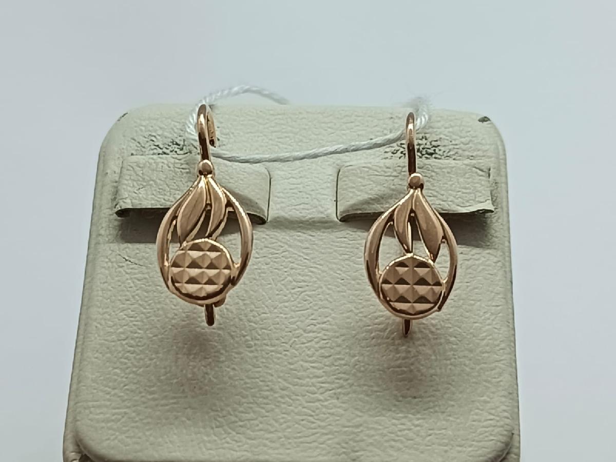 СБКМ583 СЕРЬГИ БЕЗ КАМНЯ (Au 583)