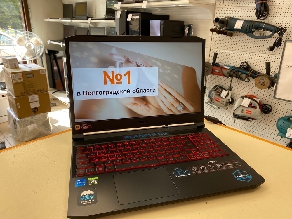 Ноутбук Acer Nitro 5;  Core I5-11400H, GeForce RTX 3050 Ti, 16 Гб, 512 GB, Нет