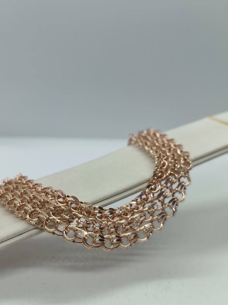 БРАСЛЕТ ПУСТОТЕЛЫЙ Бисмарк тройной (Au 585)