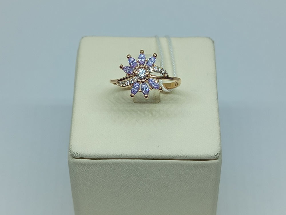 КОЛЬЦО С КАМНЯМИ (Au 585)