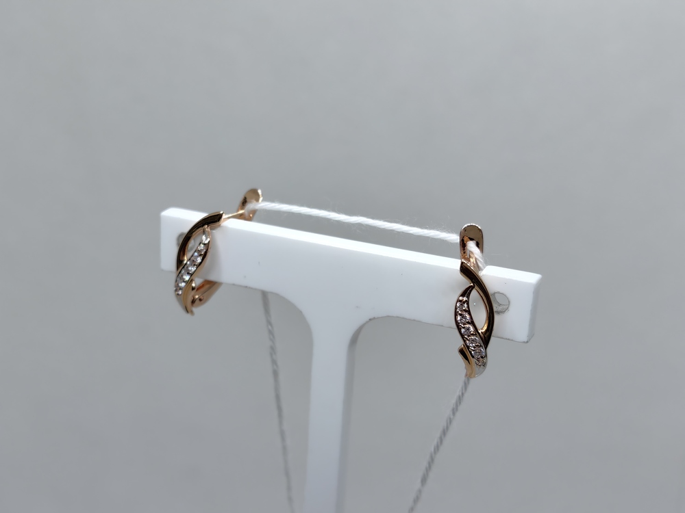 СКМИ585 СЕРЬГИ С КАМНЯМИ (Au 585)