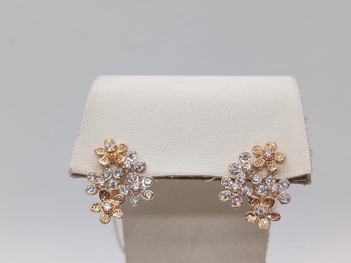 СЕРЬГИ С КАМНЯМИ (Au 585)