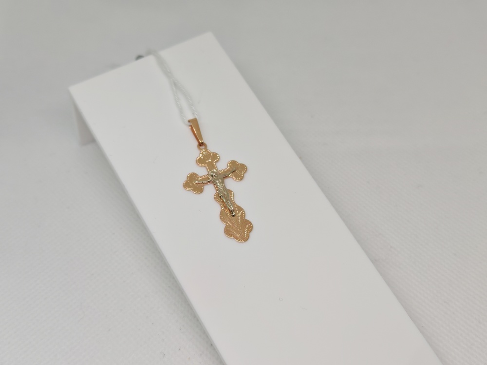 ПОДКБК585 ПОДВЕСКА КРЕСТ БЕЗ КАМНЯ (Au 585)