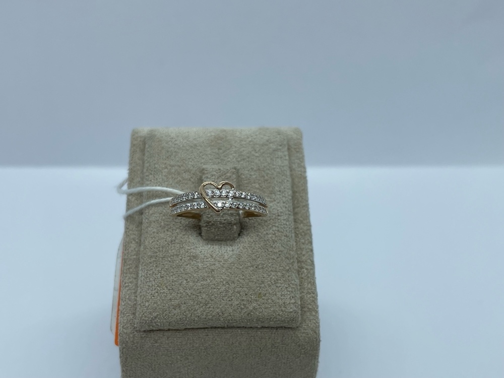 КОЛЬЦО С КАМНЯМИ (Au 585)