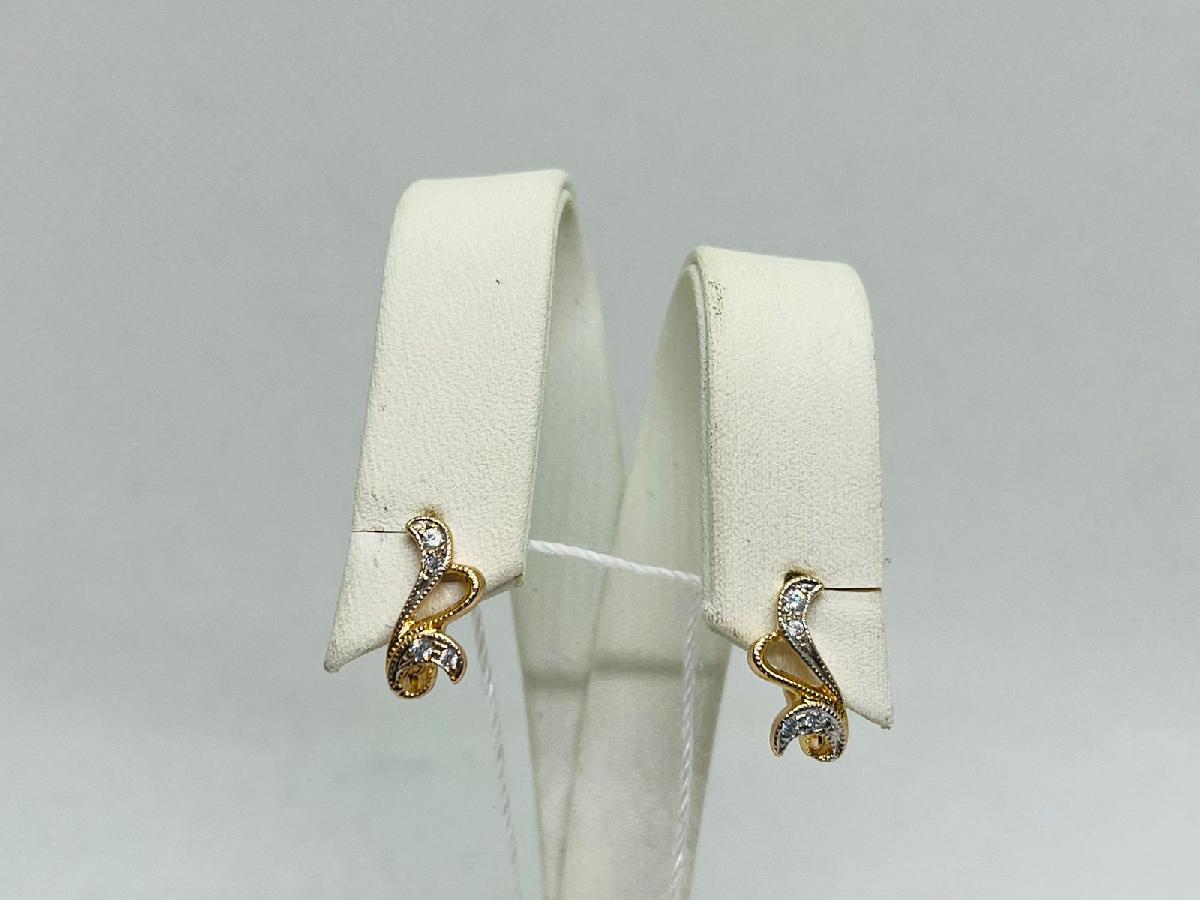 СКМИ585 СЕРЬГИ С КАМНЯМИ (Au 585)