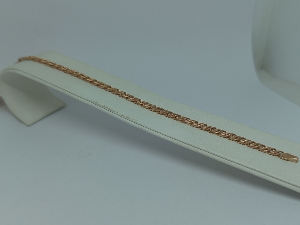 БРАСЛЕТ ПУСТОТЕЛЫЙ Ромб двойной Au 585