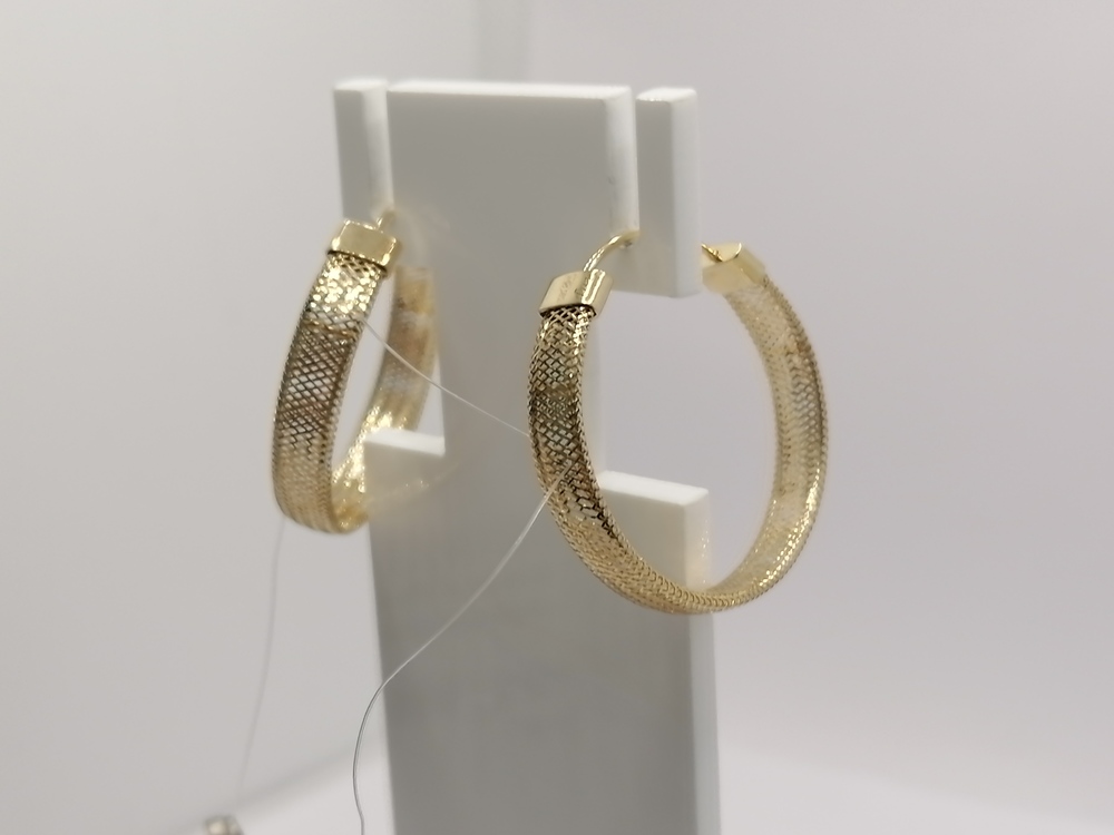 СЕРЬГИ КОНГО широкие (Au 585)