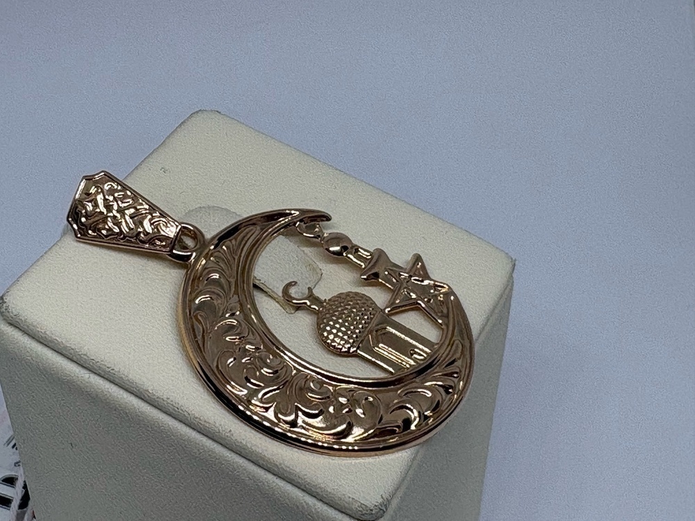 ПОДПБК585 ПОДВЕСКА ПОЛУМЕСЯЦ БЕЗ КАМНЯ (Au 585)