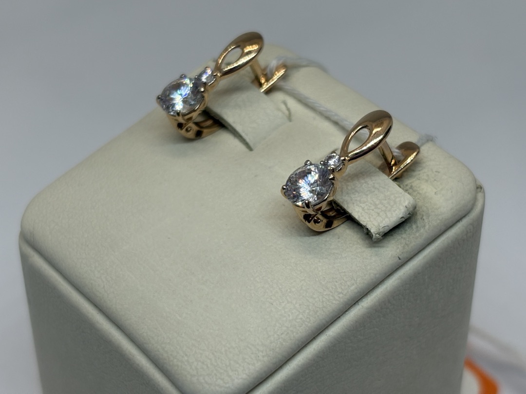 СКМИ585 СЕРЬГИ С КАМНЯМИ (Au 585)