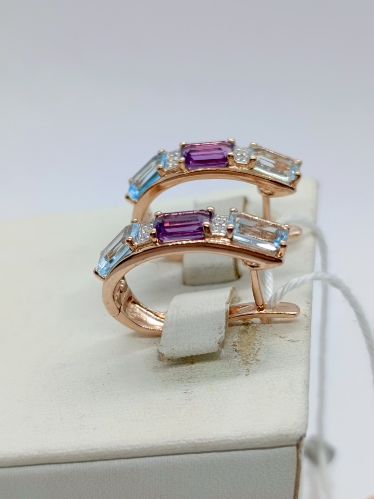 СЕРЬГИ С КАМНЯМИ (Au 585)