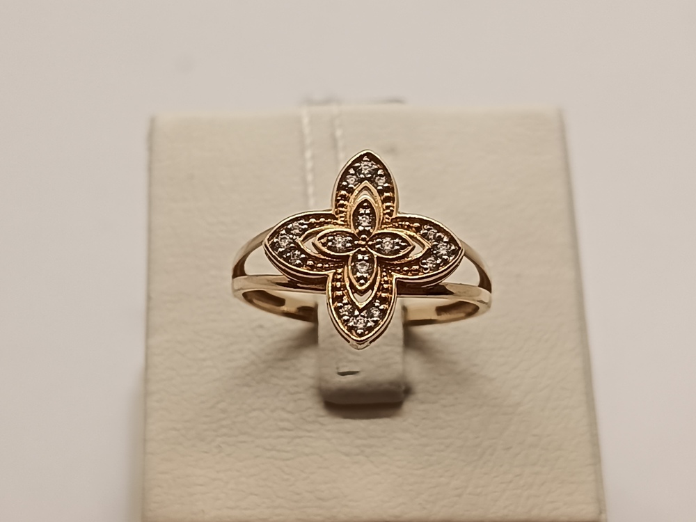 КОЛЬЦО С КАМНЯМИ (Au 585)