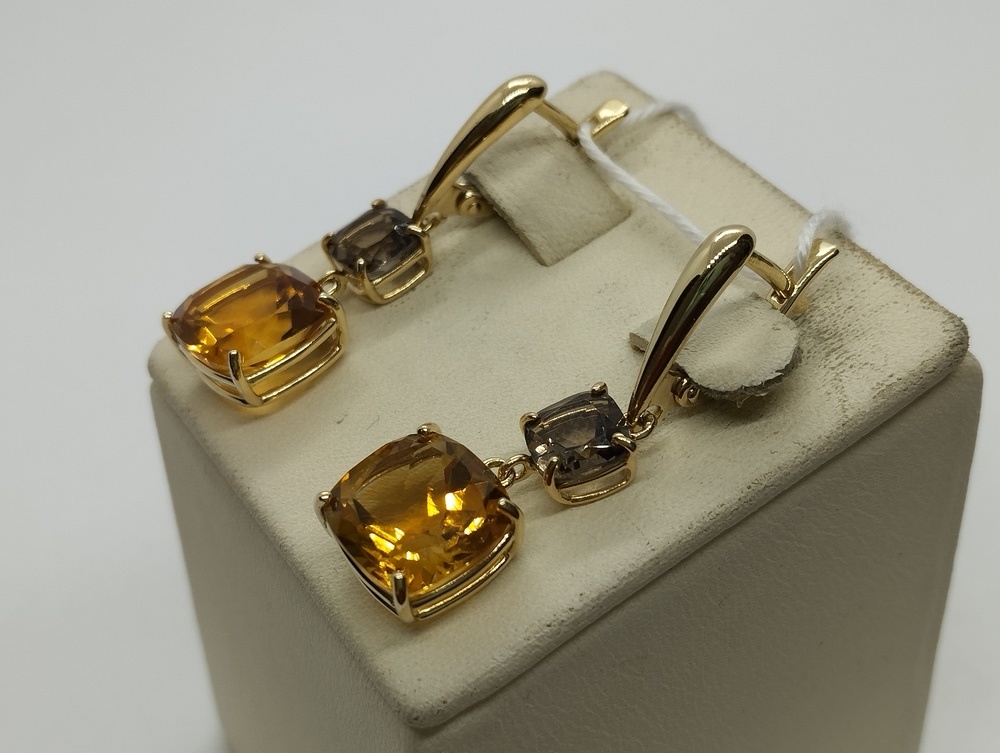 СКМИ585 СЕРЬГИ С КАМНЯМИ (Au 585)