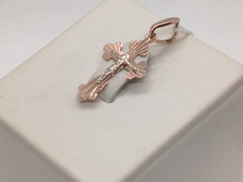 ПОДКБК585 ПОДВЕСКА КРЕСТ БЕЗ КАМНЯ (Au 585)