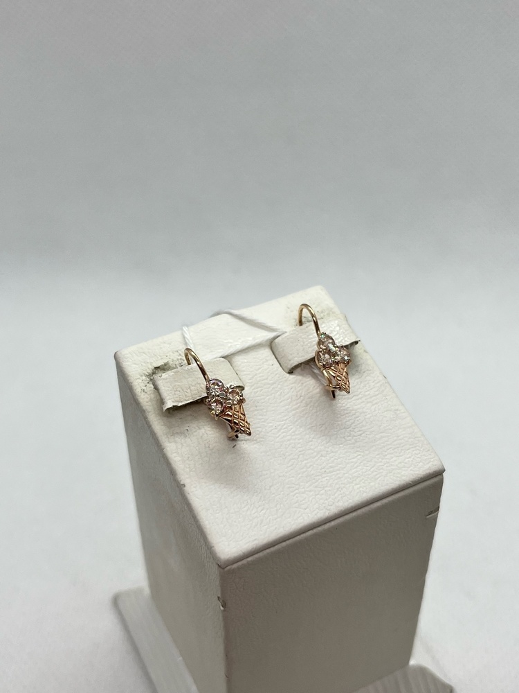 СКМИ585 СЕРЬГИ С КАМНЯМИ (Au 585)