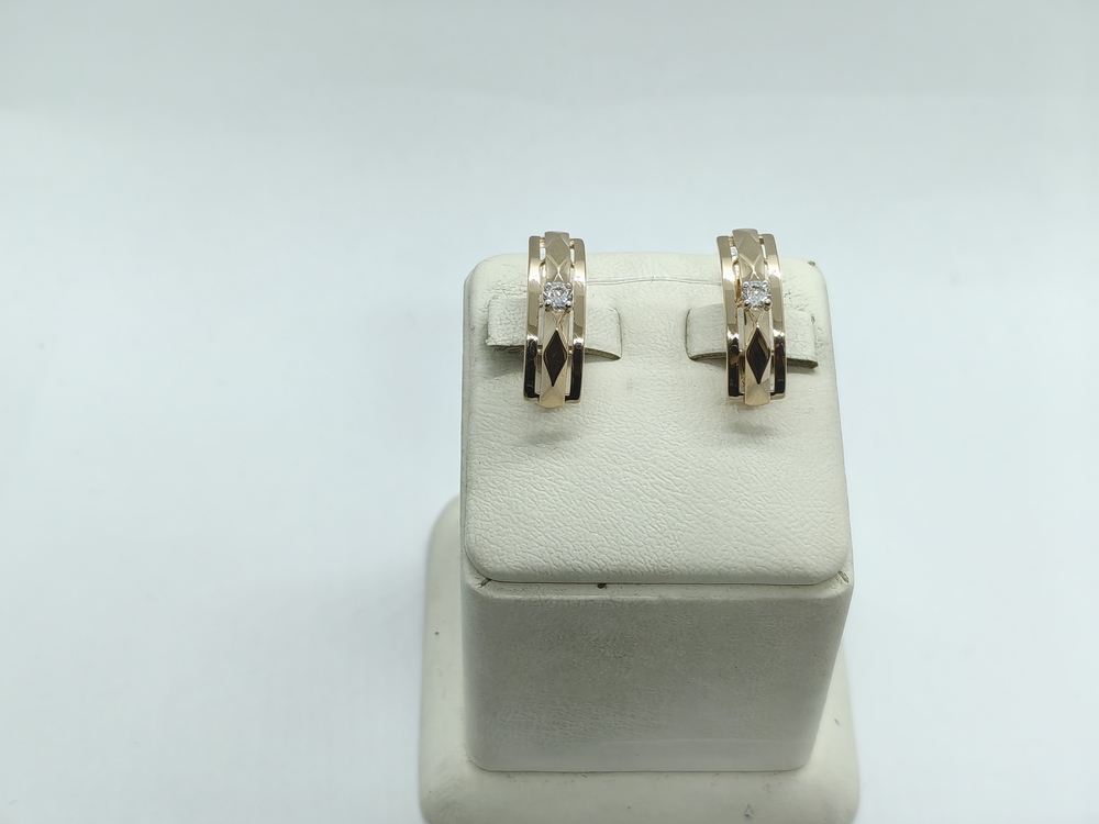 СЕРЬГИ С КАМНЕМ (Au 585)