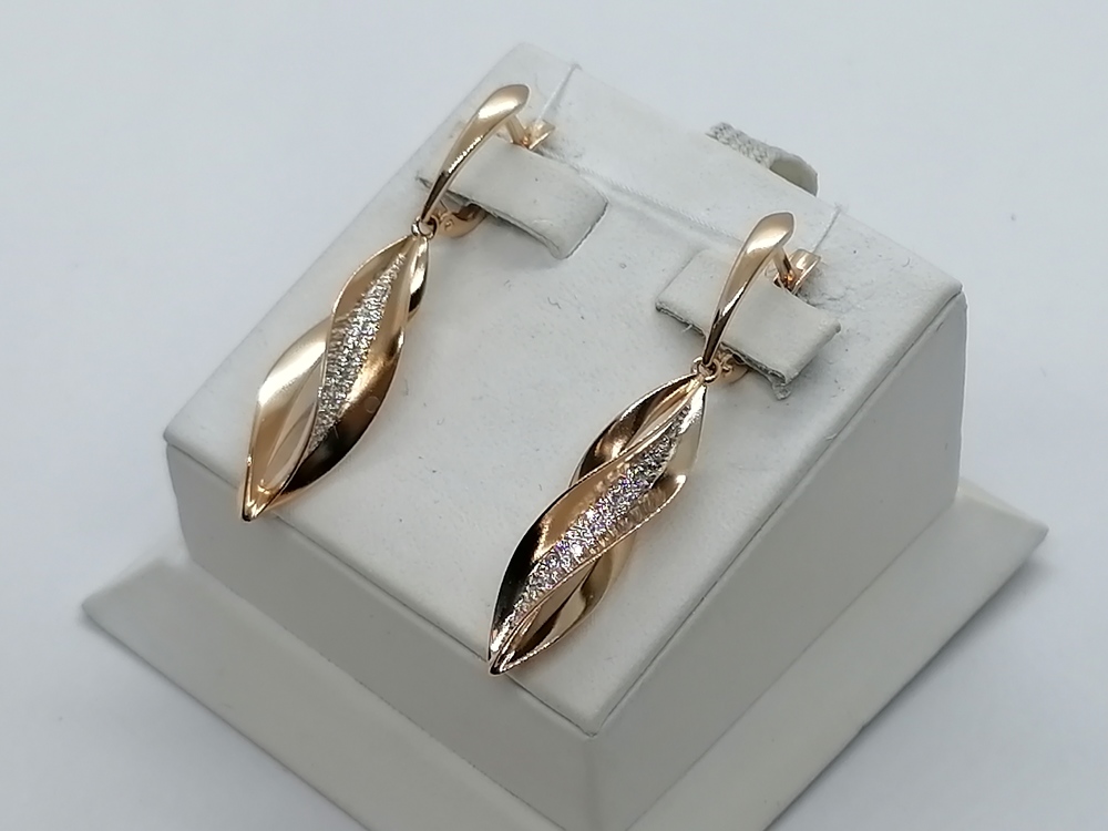 СКМИ585 СЕРЬГИ С КАМНЯМИ (Au 585)