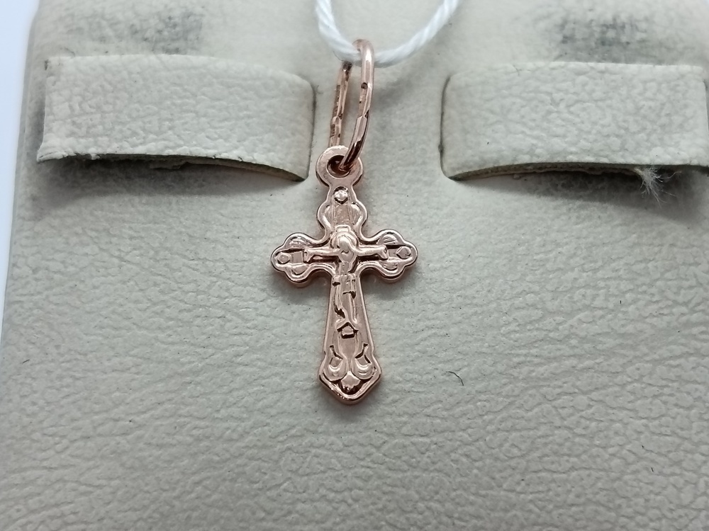 ПОДКБК375 ПОДВЕСКА КРЕСТ БЕЗ КАМНЯ (Au 375)