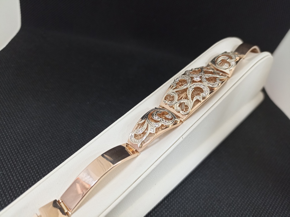 Б585 БРАСЛЕТ С КАМНЯМИ (Au 585)