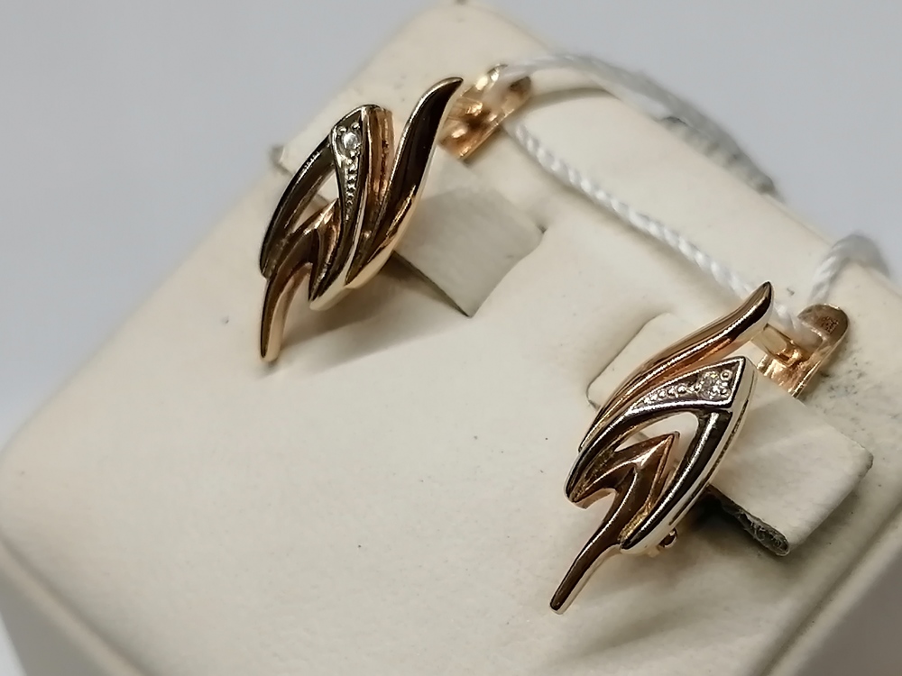 СЕРЬГИ С КАМНЕМ (Au 585)