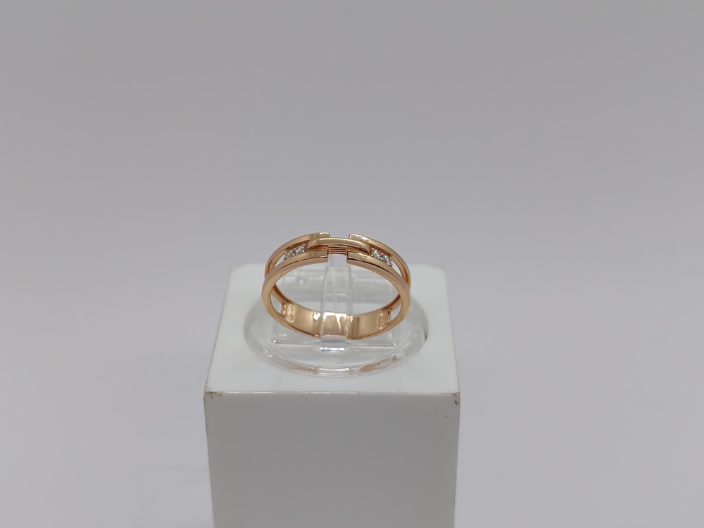 КОЛЬЦО С КАМНЯМИ (Au 585)