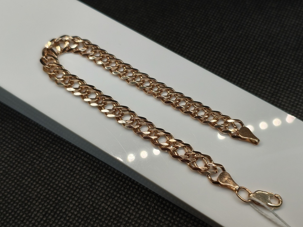 БРАСЛЕТ ПОЛНОВЕСНЫЙ Ромб двойной Au 585