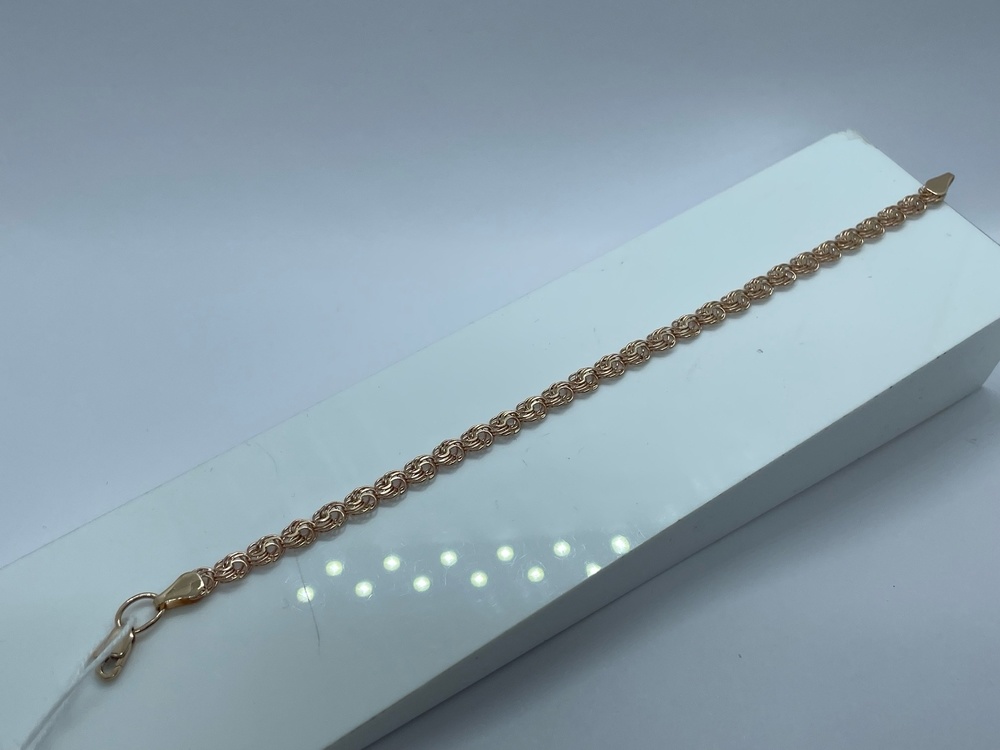 Роза Б040 БРАСЛЕТ ПУСТОТЕЛЫЙ Роза (Au 585)