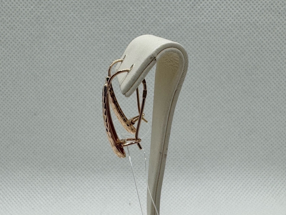 СЕРЬГИ ПЕТЕЛЬКА без камня (Au 585)