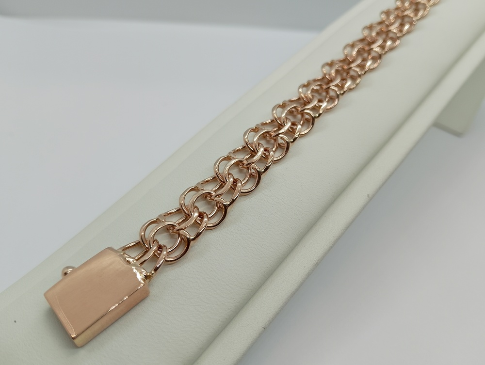 БЛБ585 БРАСЛЕТ ПОЛНОВЕСНЫЙ Бисмарк (Au 585)