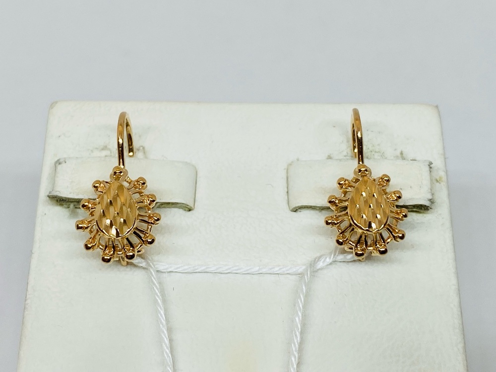 СБКМ585 СЕРЬГИ БЕЗ КАМНЯ (Au 585)