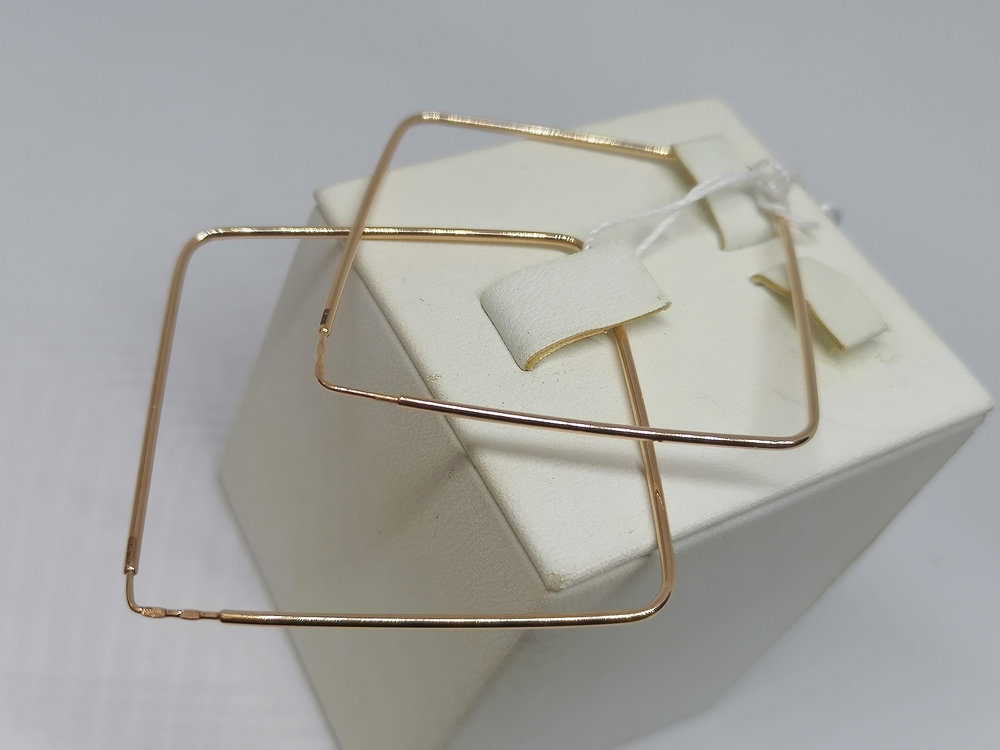 СЕРЬГИ КОНГО геометрия (Au 585)