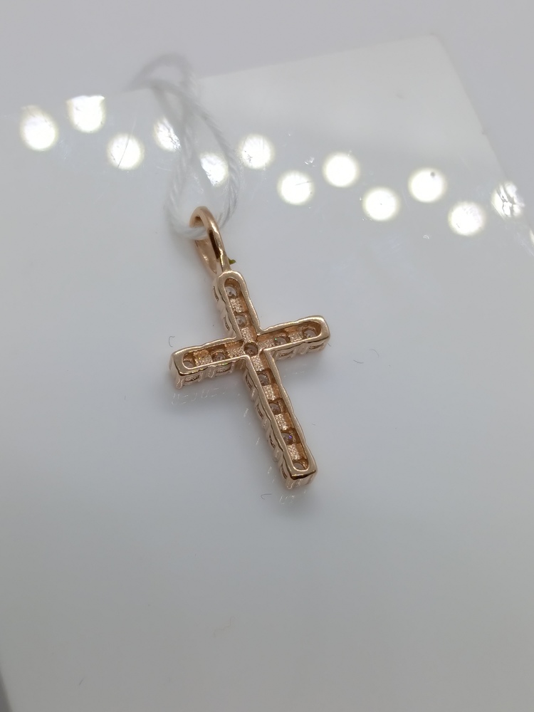 ПОДККИ585 ПОДВЕСКА КРЕСТ С КАМНЯМИ (Au 585) ПОДККИ585 ПОДВЕСКА КРЕСТ С КАМНЯМИ (Au 585)