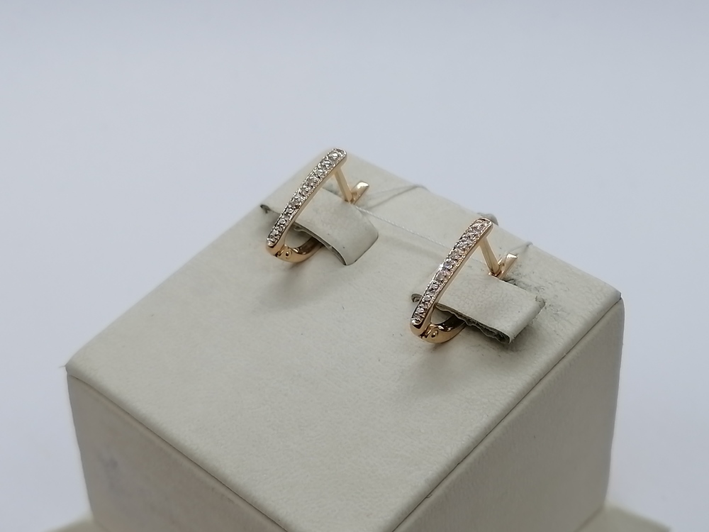 СКМИ585 СЕРЬГИ С КАМНЯМИ (Au 585)