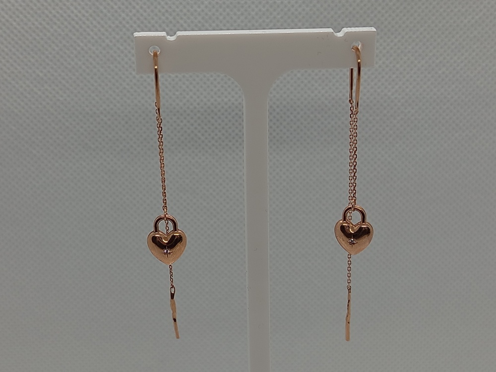 СЕРЬГИ ПРОДЕВКИ с камнем (Au 585)