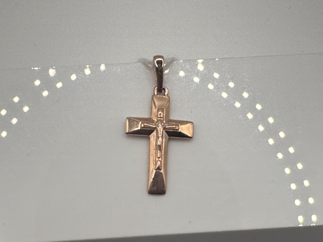 ПОДКБК585 ПОДВЕСКА КРЕСТ БЕЗ КАМНЯ (Au 585)