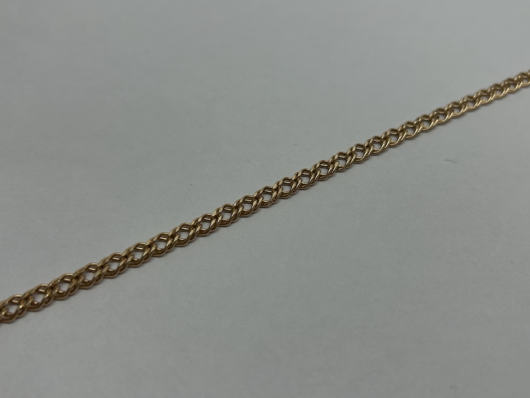 БРАСЛЕТ ПУСТОТЕЛЫЙ Ромб двойной (Au 585)