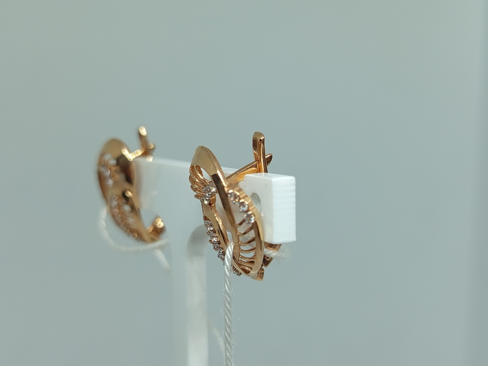 СКМИ585 СЕРЬГИ С КАМНЯМИ (Au 585)