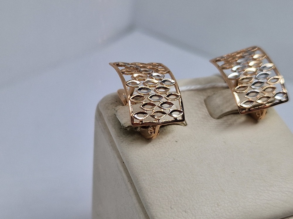 СБКМ585 СЕРЬГИ БЕЗ КАМНЯ (Au 585)