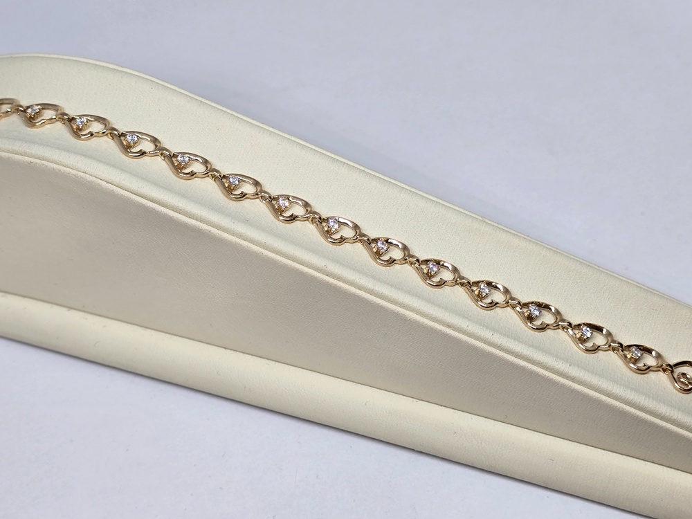 Б585 БРАСЛЕТ С КАМНЯМИ (Au 585)