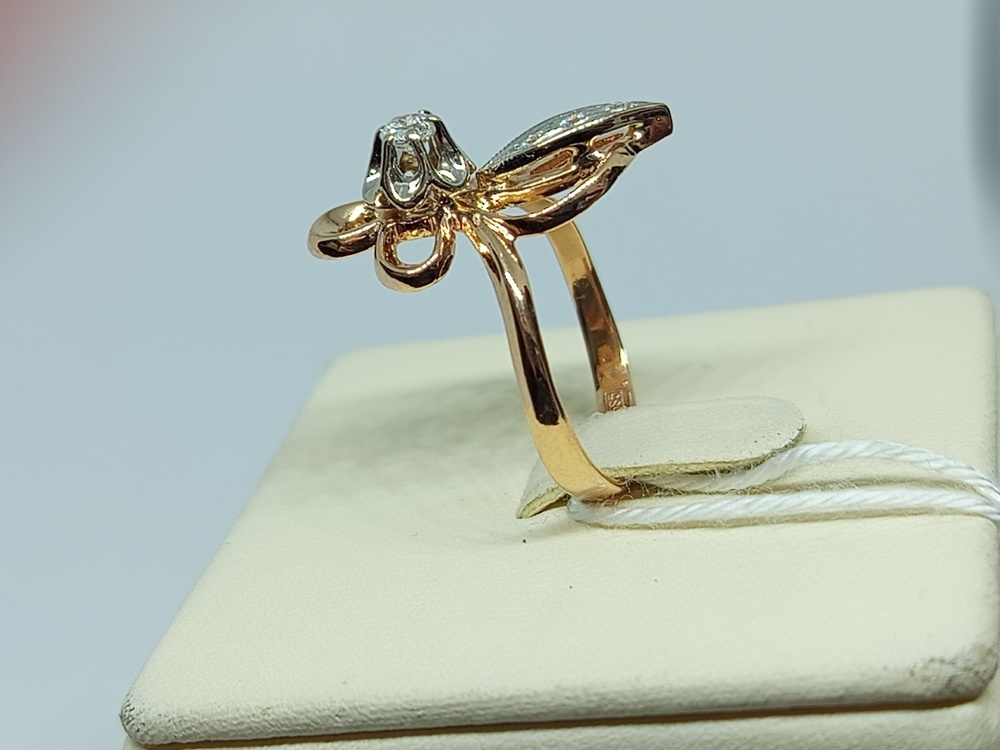 КОЛЬЦО С КАМНЯМИ (Au 585)