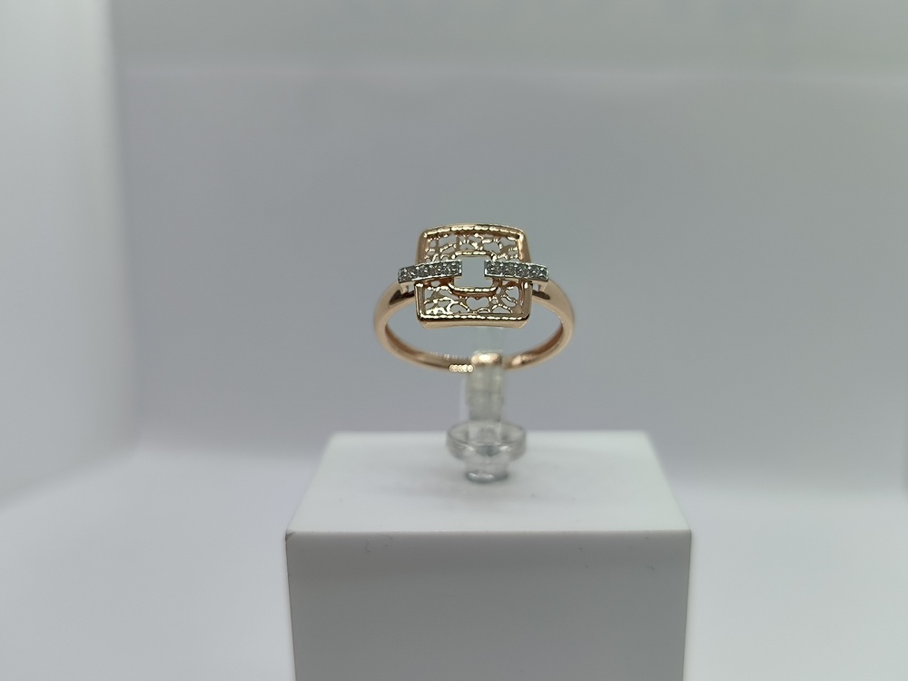 КОЛЬЦО С КАМНЯМИ (Au 585)