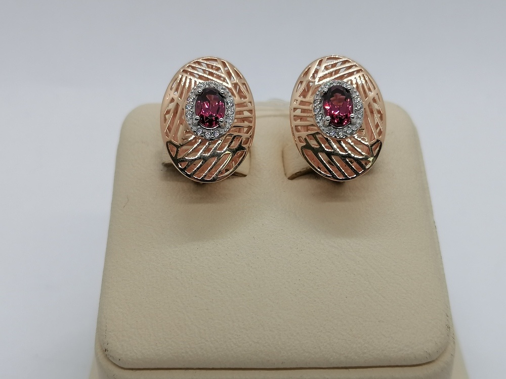 02-52-0365-17 СЕРЬГИ С КАМНЯМИ (Au 585)