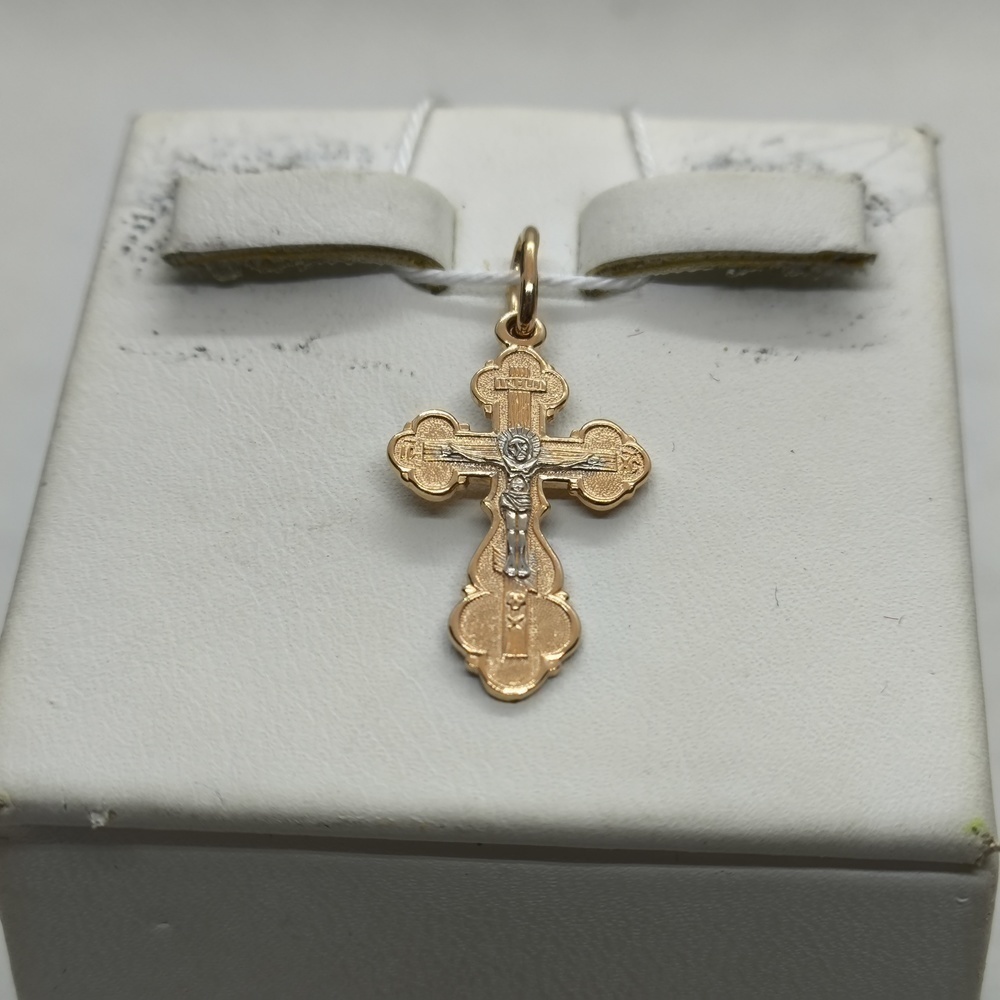 ПОДВЕСКА КРЕСТ БЕЗ КАМНЯ (Au 585)