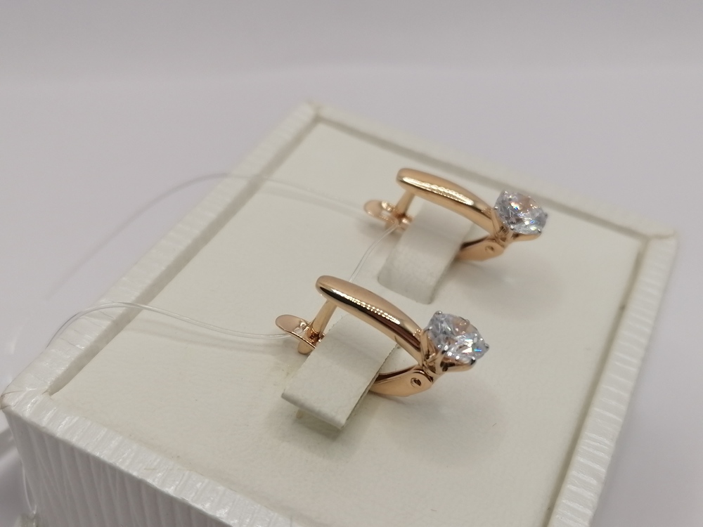 СЕРЬГИ С КАМНЕМ (Au 585)