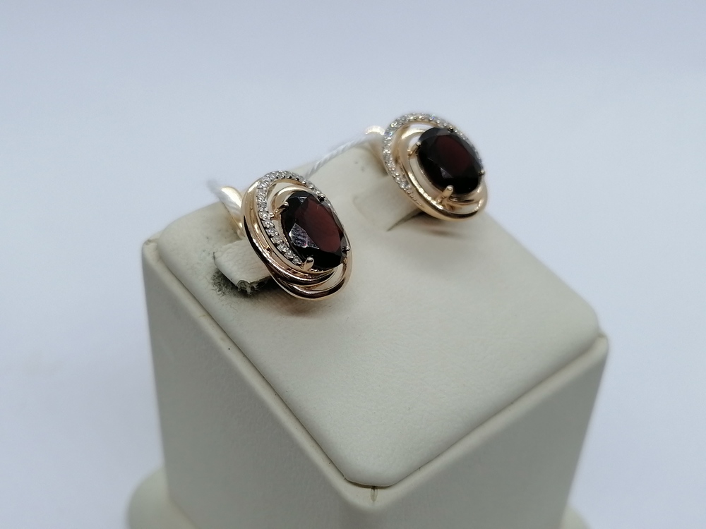 СКМИ585 СЕРЬГИ С КАМНЯМИ (Au 585)