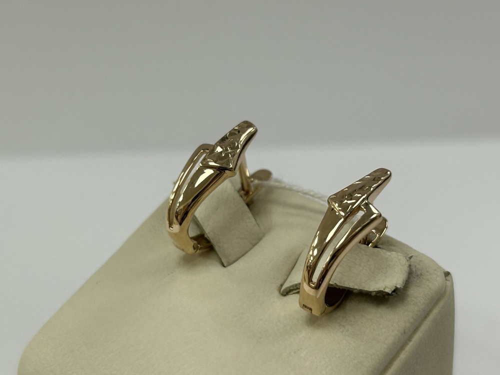 СБКМ585 СЕРЬГИ БЕЗ КАМНЯ (Au 585)