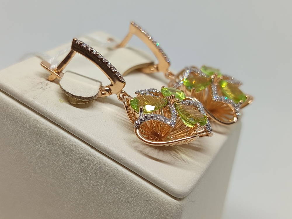 СКМИ585 СЕРЬГИ С КАМНЯМИ (Au 585)