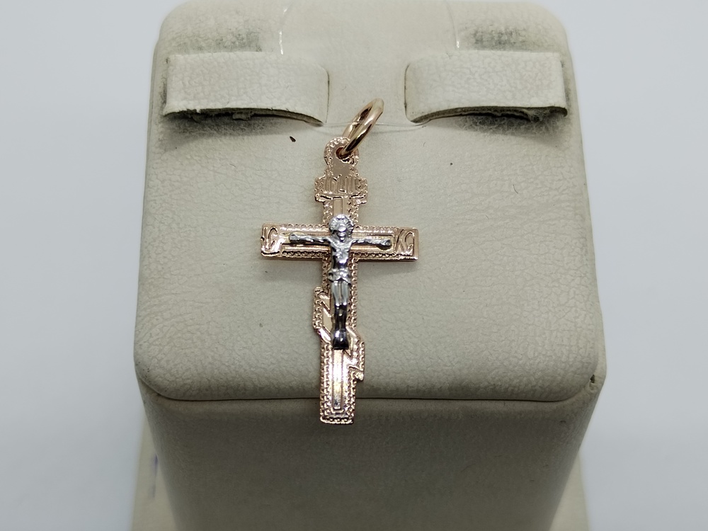 810-00268-10-00-00-02 ПОДВЕСКА КРЕСТ без камня (Au 585)